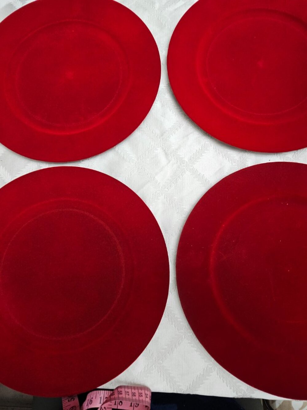 Ashland Red Velvet Charger Plates!  New! - Picture 2 of 5